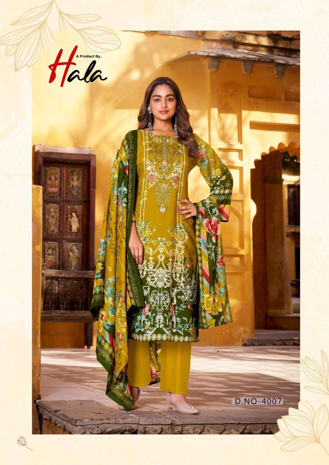 HALA AAYAT VOL 4 COTTON DIGITAL STYLE PRINT WITH FANCY EMBROIDERY WORK SUIT