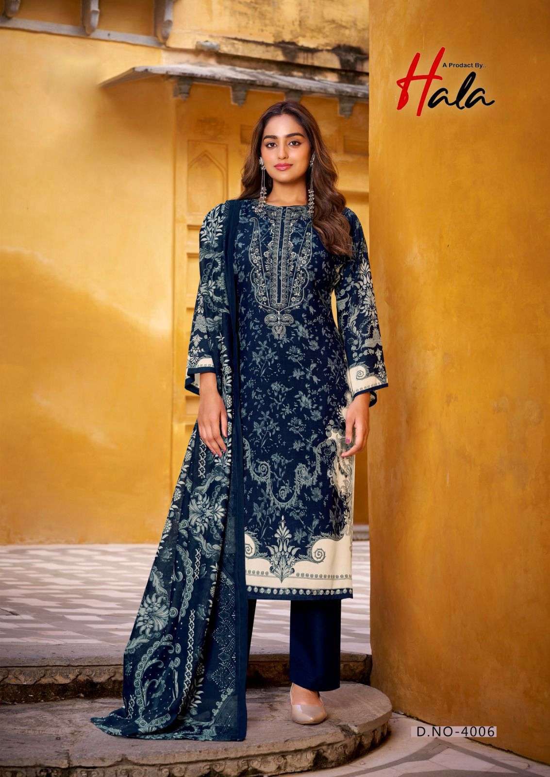 HALA AAYAT VOL 4 COTTON DIGITAL STYLE PRINT WITH FANCY EMBROIDERY WORK SUIT