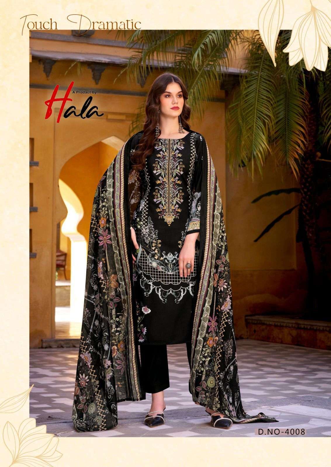 HALA AAYAT VOL 4 COTTON DIGITAL STYLE PRINT WITH FANCY EMBROIDERY WORK SUIT