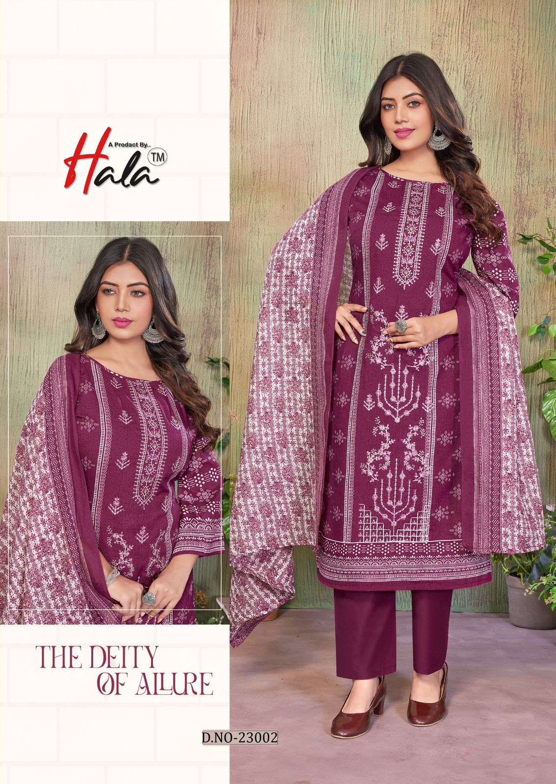 HALA BIN SAEED LAWN COLLECTION VOL 23 COTTON DIGITAL PRINTS WITH FANCY WORK SUIT