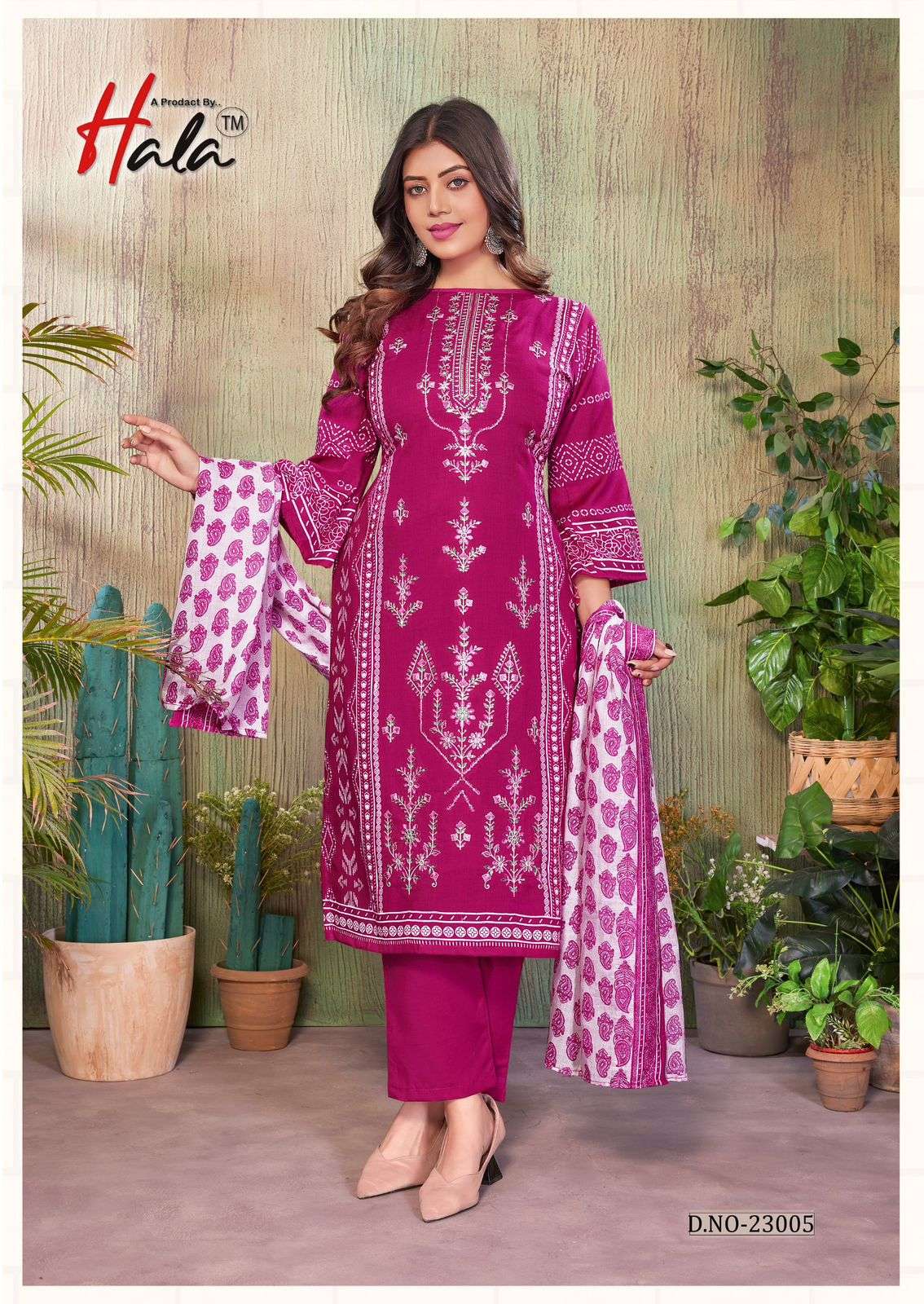 HALA BIN SAEED LAWN COLLECTION VOL 23 COTTON DIGITAL PRINTS WITH FANCY WORK SUIT