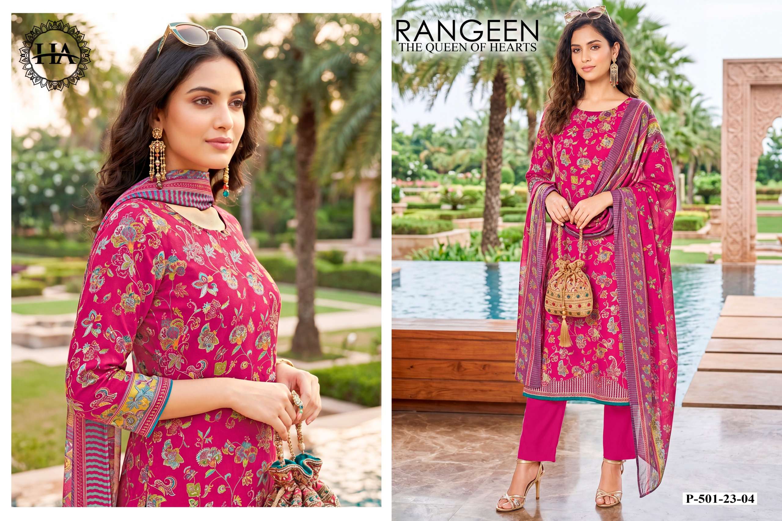 HARSHIT FASHION HUB RANGEEN JAM COTTON PRINTED SALWAR SUIT