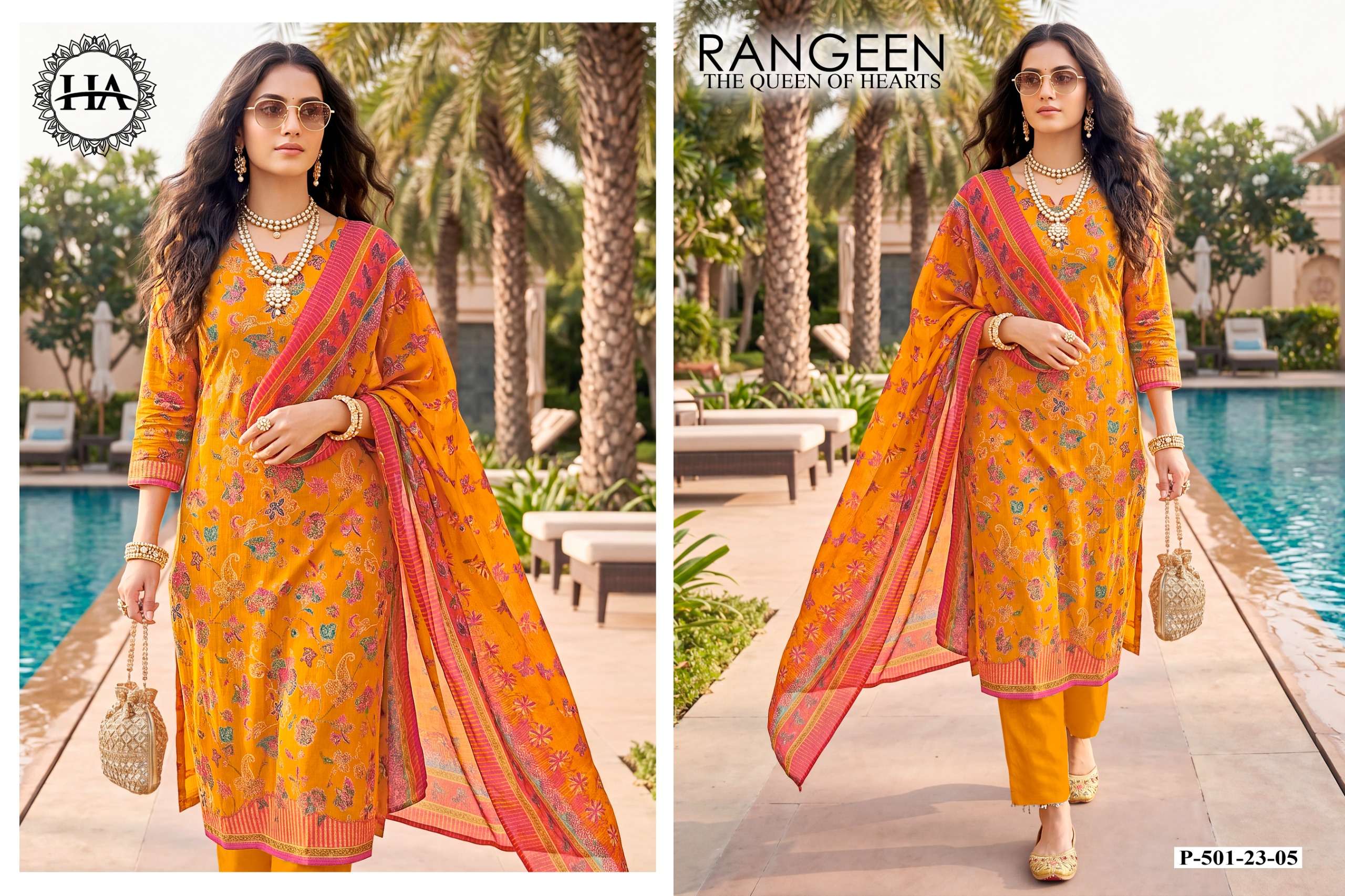HARSHIT FASHION HUB RANGEEN JAM COTTON PRINTED SALWAR SUIT