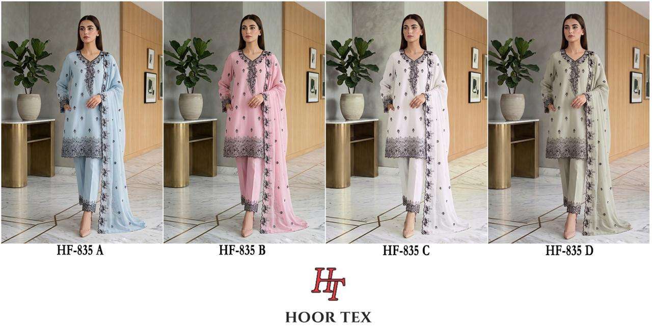 HOOR TEX HF 835 GEORGETTE BEAUTIFUL DESIGNER LOOK PAKISTANI SUIT