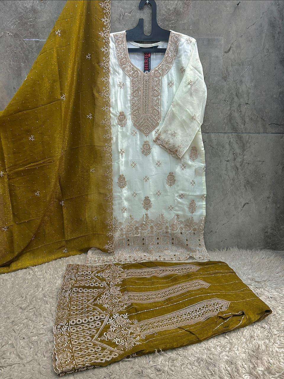 HOOR TEX HF 839 SILK EMBROIDERED DESIGNER READY MADE PAKISTANI SUIT