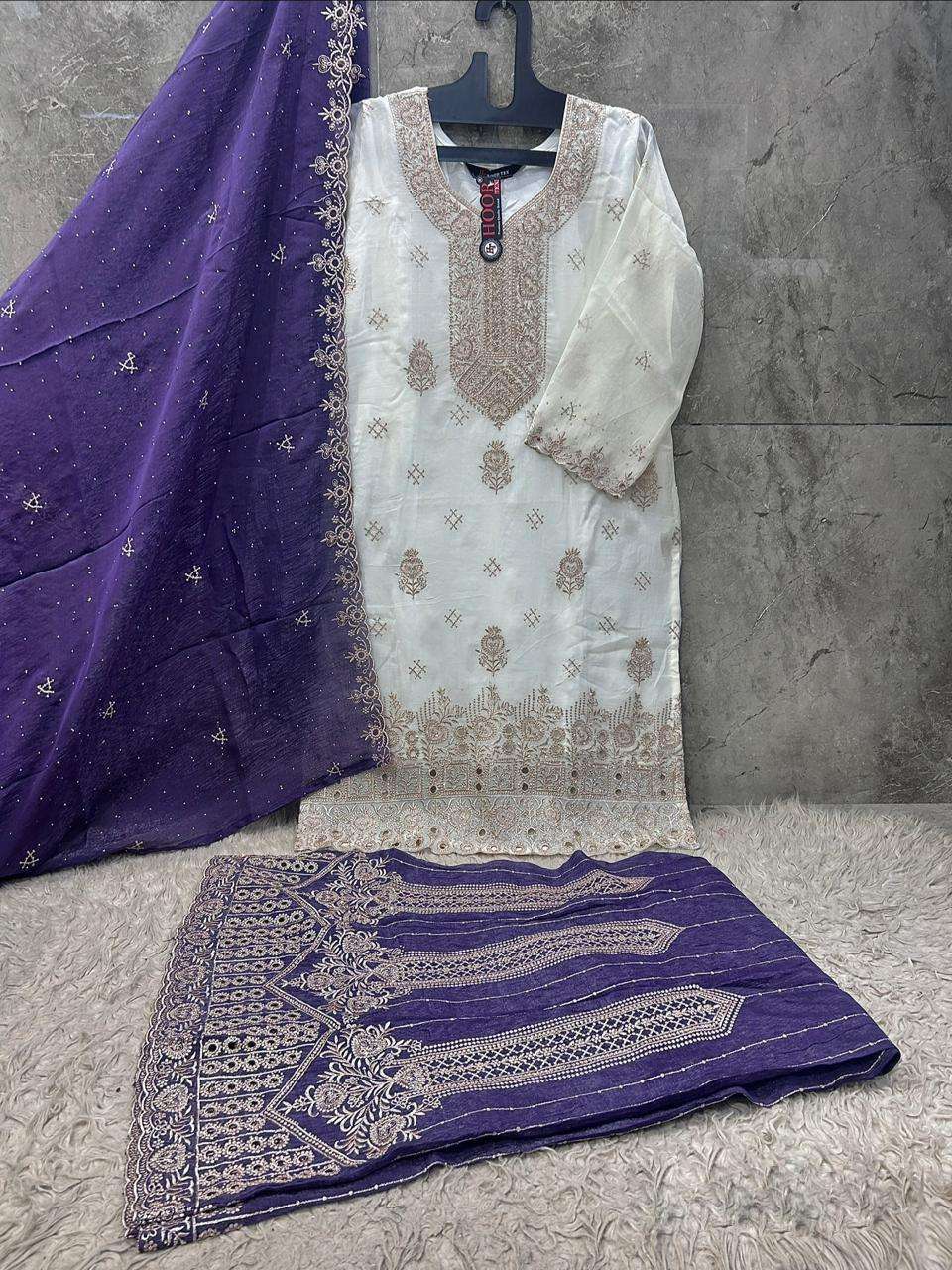 HOOR TEX HF 839 SILK EMBROIDERED DESIGNER READY MADE PAKISTANI SUIT