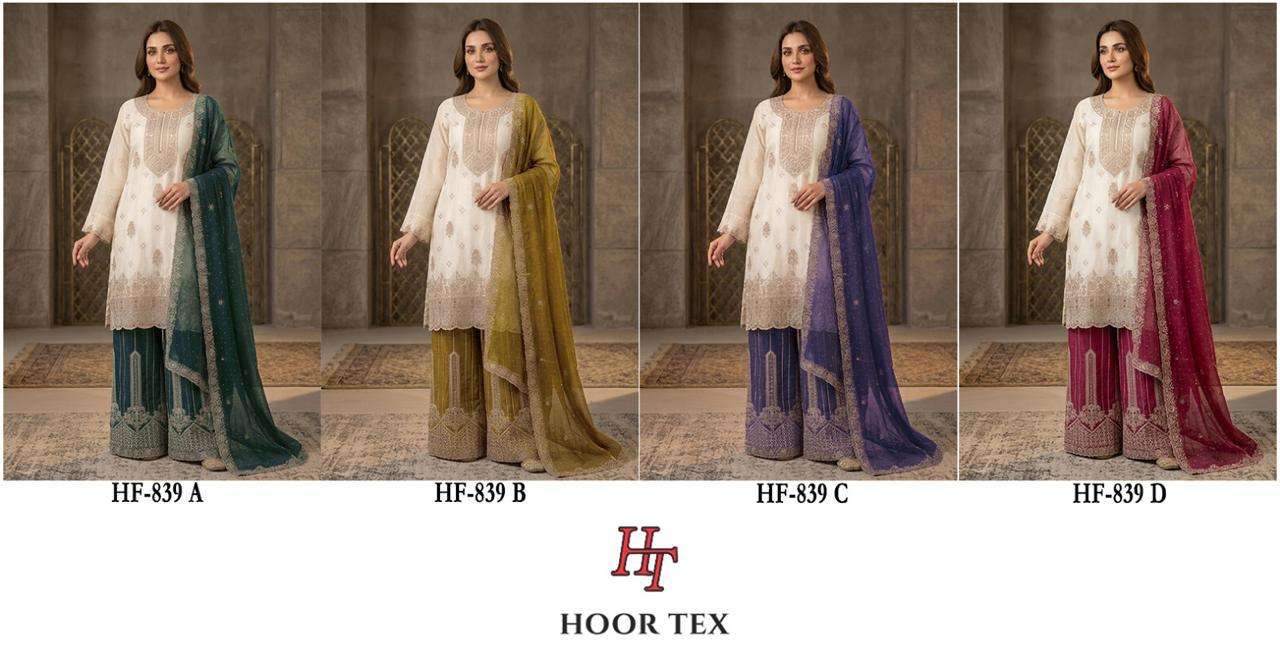 HOOR TEX HF 839 SILK EMBROIDERED DESIGNER READY MADE PAKISTANI SUIT