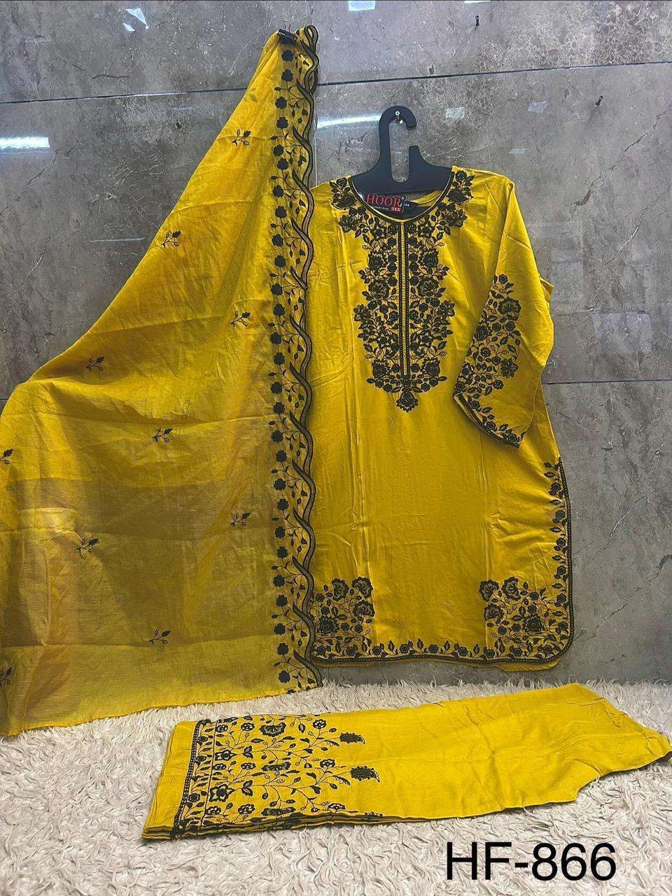 HOOR TEX  HF 866 RAYON FANCY EMBROIDERY WORK READY MADE SUIT