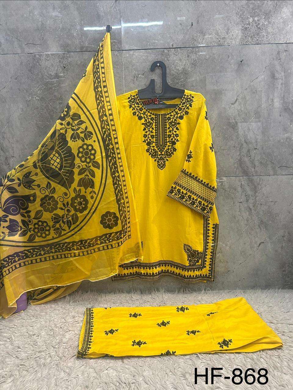 HOOR TEX HF 868 RAYON FANCY WORKS LADIES READY MADE PAKISTANI SUIT