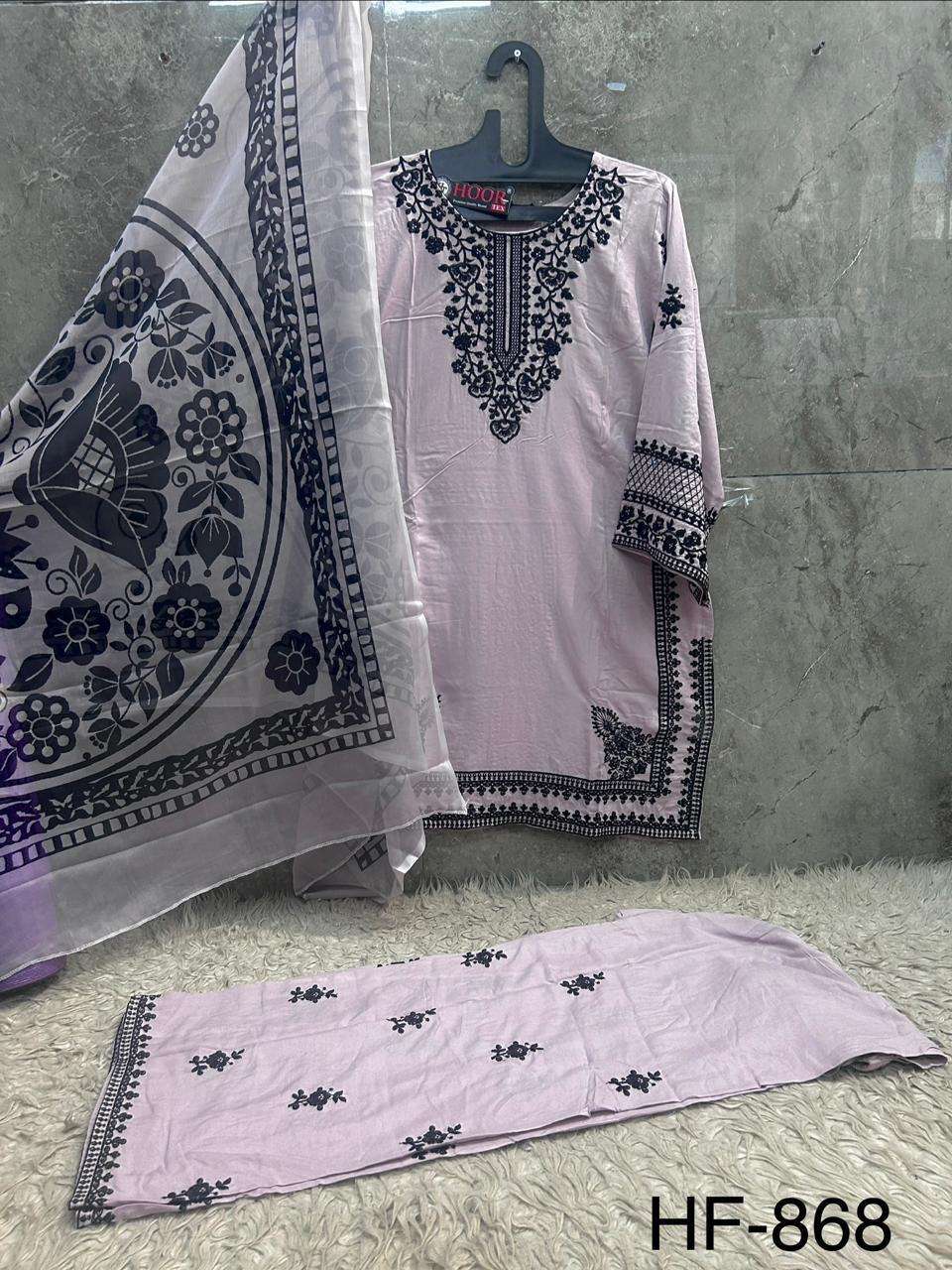 HOOR TEX HF 868 RAYON FANCY WORKS LADIES READY MADE PAKISTANI SUIT