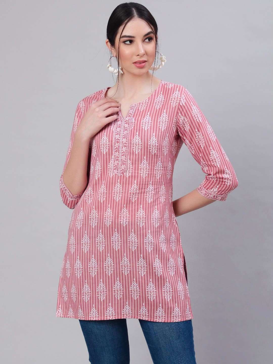 INLI BLUSH 2.0 COTTON PRINTED FANCY SUMMER WEAR LADIES SHORT KURTI