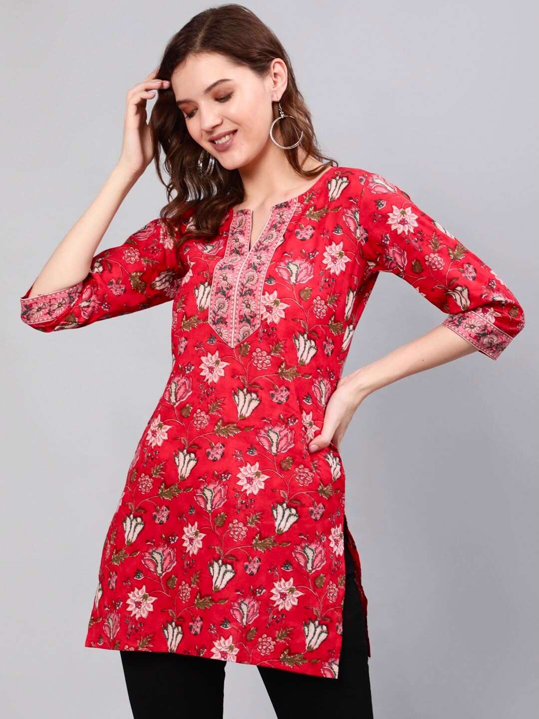 INLI BLUSH 2.0 COTTON PRINTED FANCY SUMMER WEAR LADIES SHORT KURTI