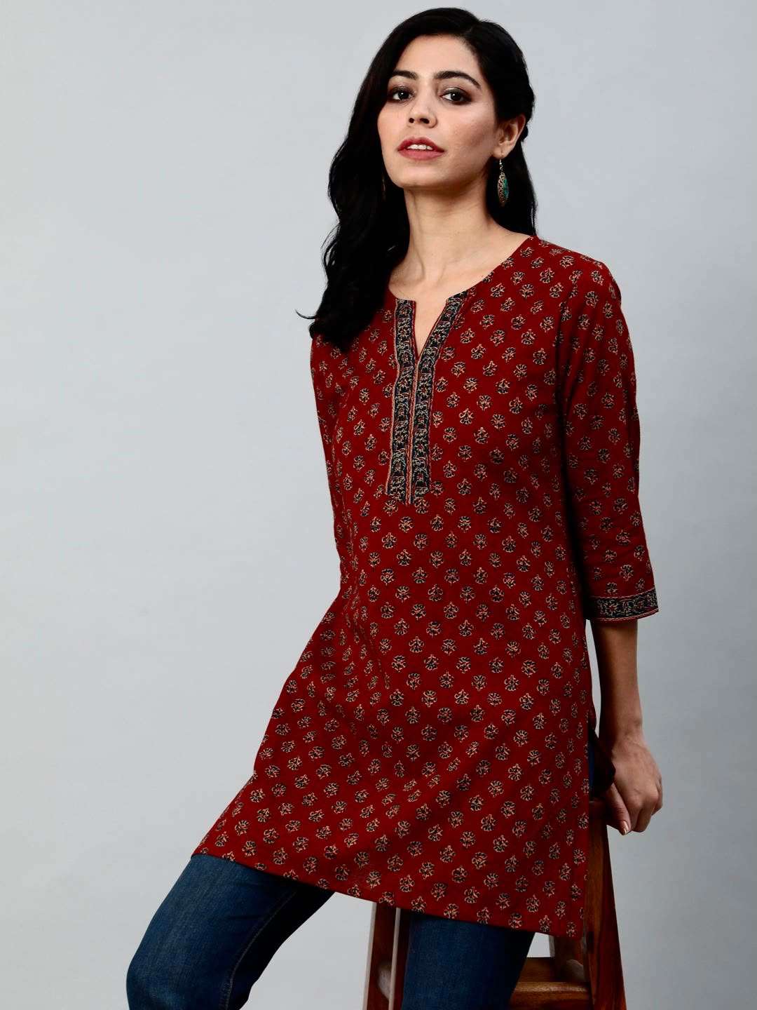 INLI BLUSH 2.0 COTTON PRINTED FANCY SUMMER WEAR LADIES SHORT KURTI
