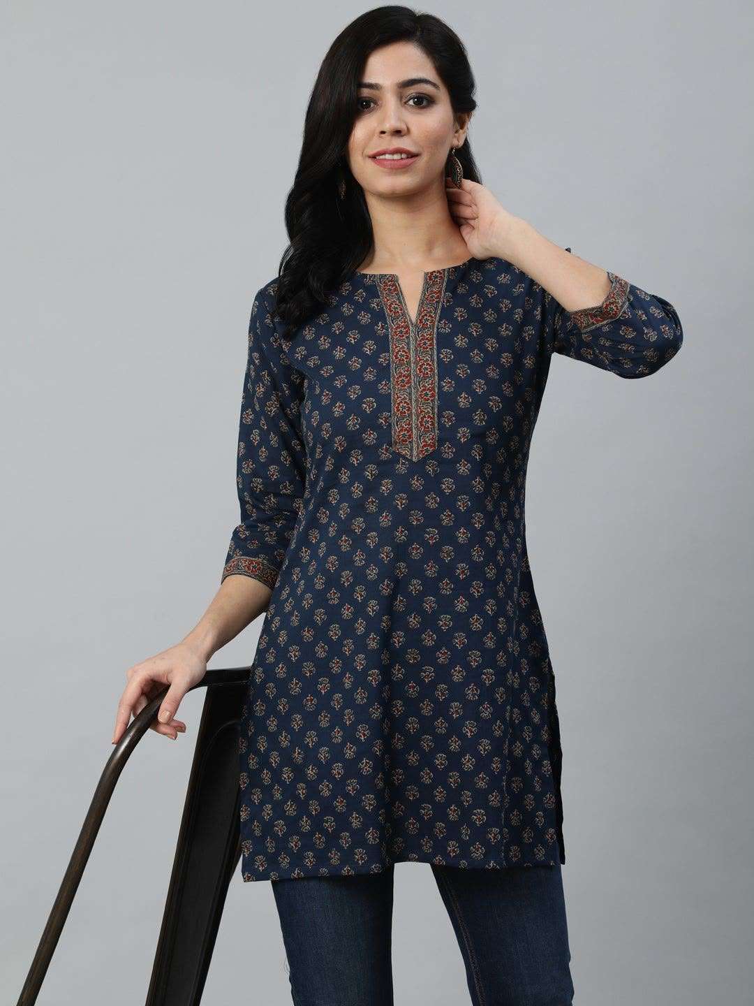 INLI BLUSH 2.0 COTTON PRINTED FANCY SUMMER WEAR LADIES SHORT KURTI