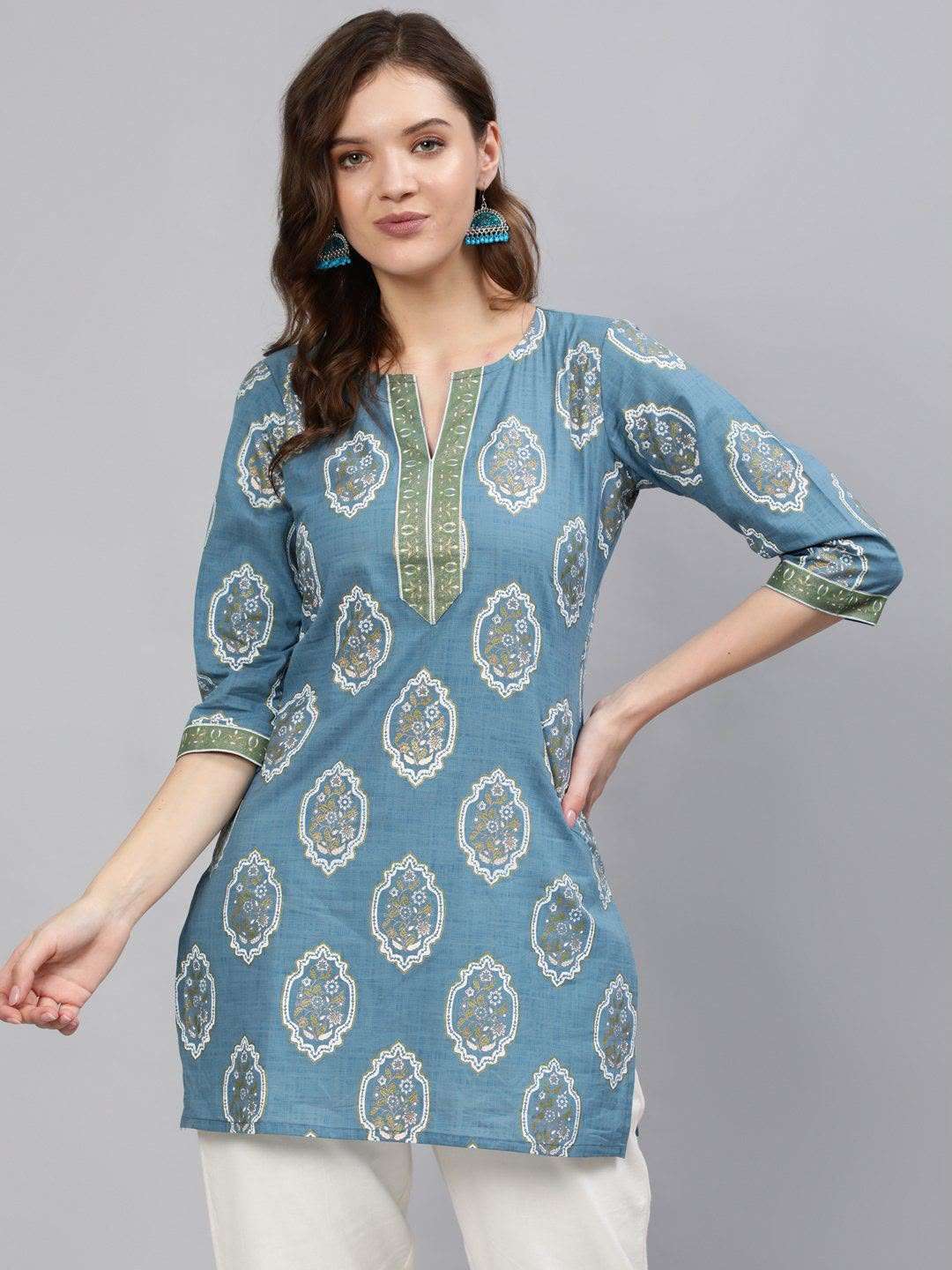 INLI BLUSH 2.0 COTTON PRINTED FANCY SUMMER WEAR LADIES SHORT KURTI