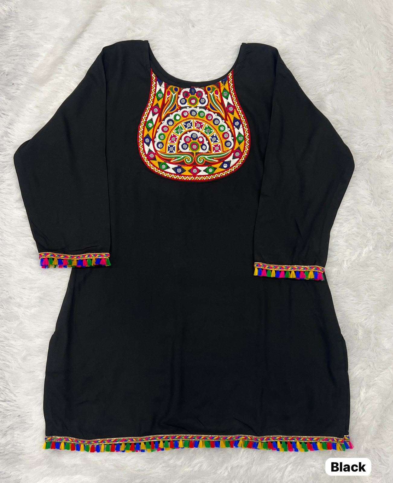 INLI PANKHUDI 2.0 RAYON FANCY MIRROR WORKS LADIES TOP 
