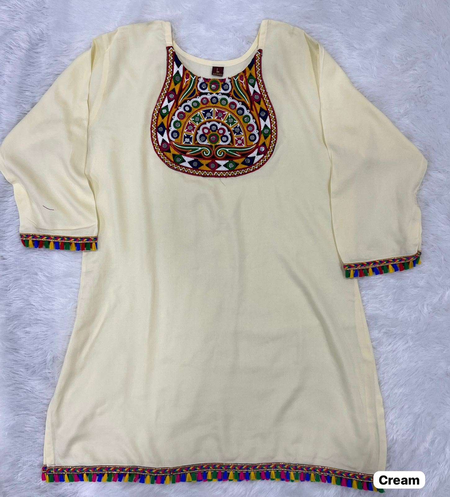 INLI PANKHUDI 2.0 RAYON FANCY MIRROR WORKS LADIES TOP 
