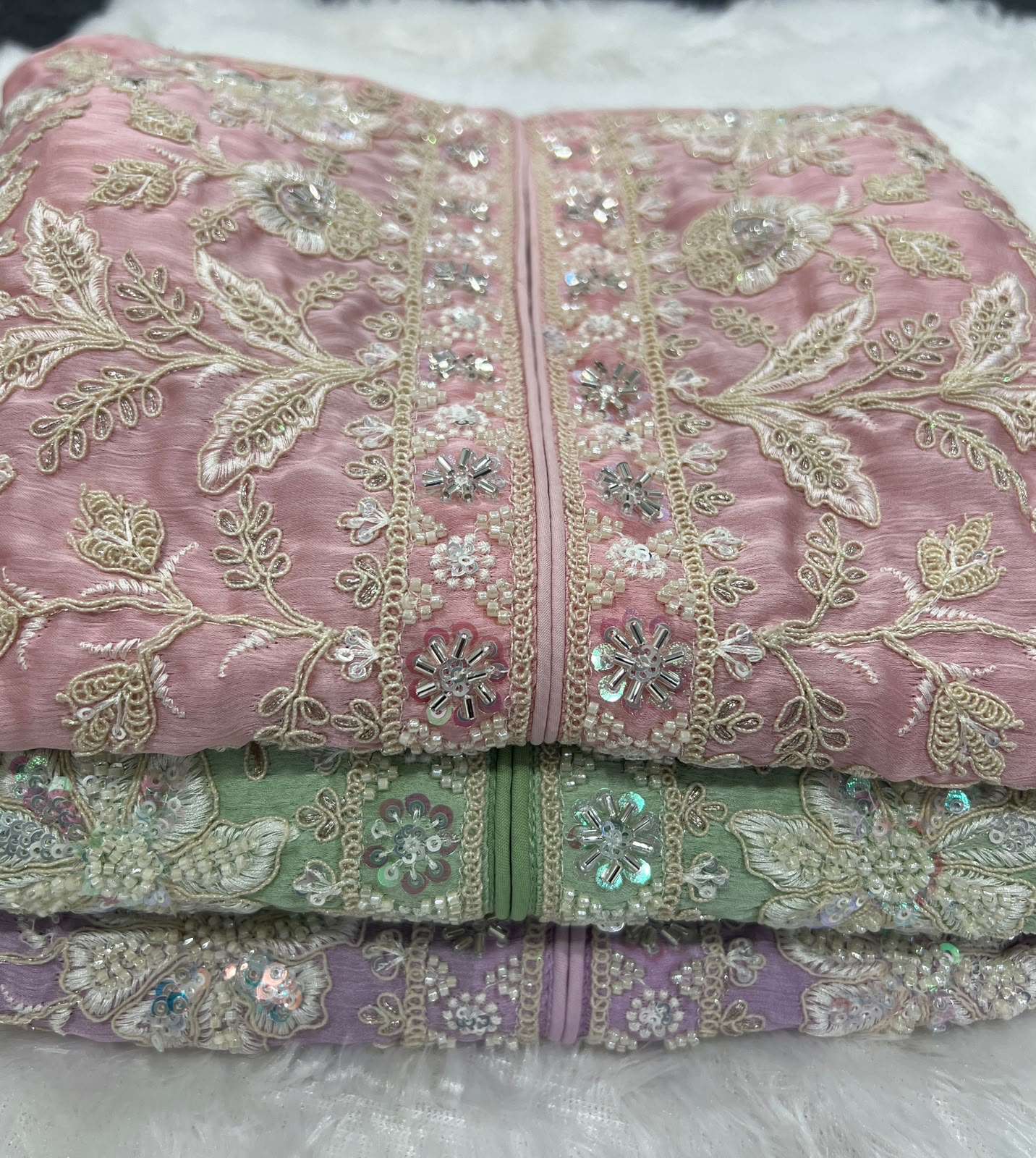 INLI PARTY COLLECTION SILK HEAVY EMBROIDERD DESIGNER FESTIVE WEAR SUIT