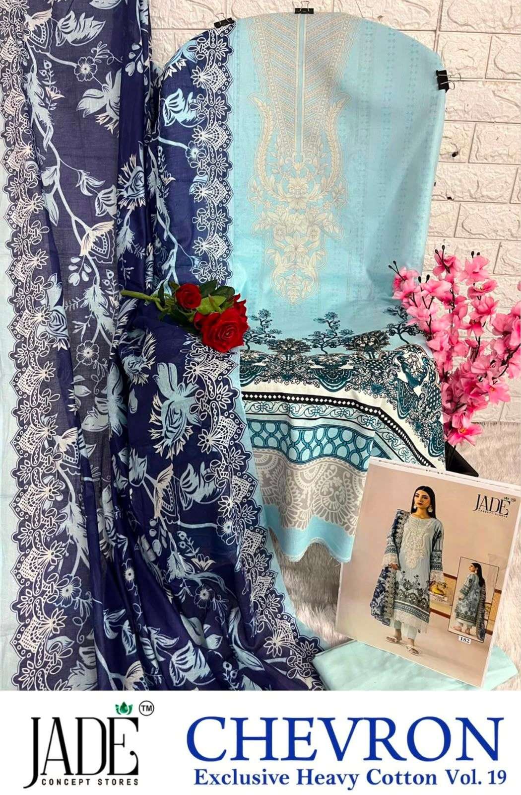 JADE CHEVRON EXCLUSIVE HEAVY COTTON VOL 19 COTTON DIGITAL PRINT SALWAR SUIT