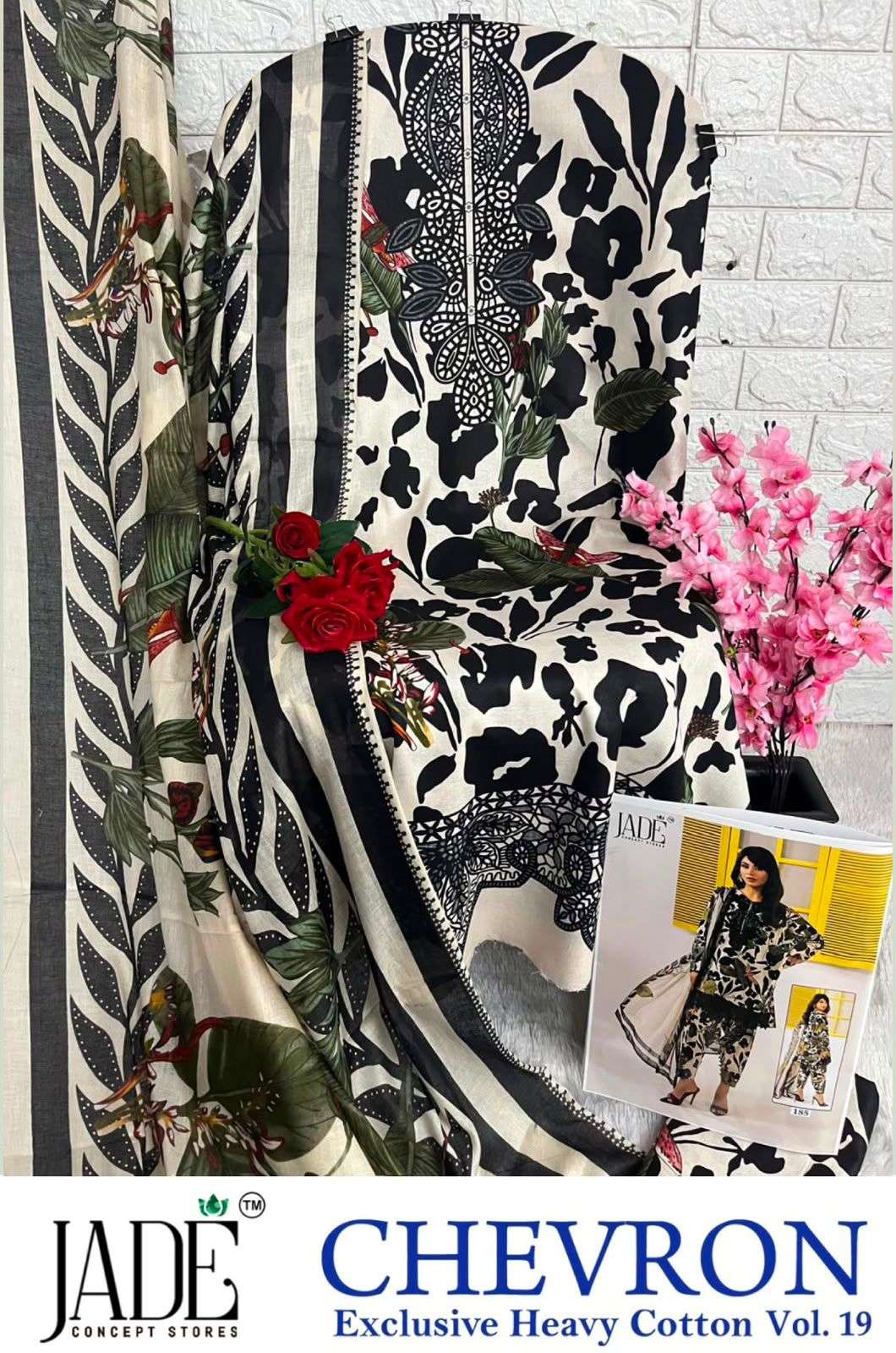 JADE CHEVRON EXCLUSIVE HEAVY COTTON VOL 19 COTTON DIGITAL PRINT SALWAR SUIT
