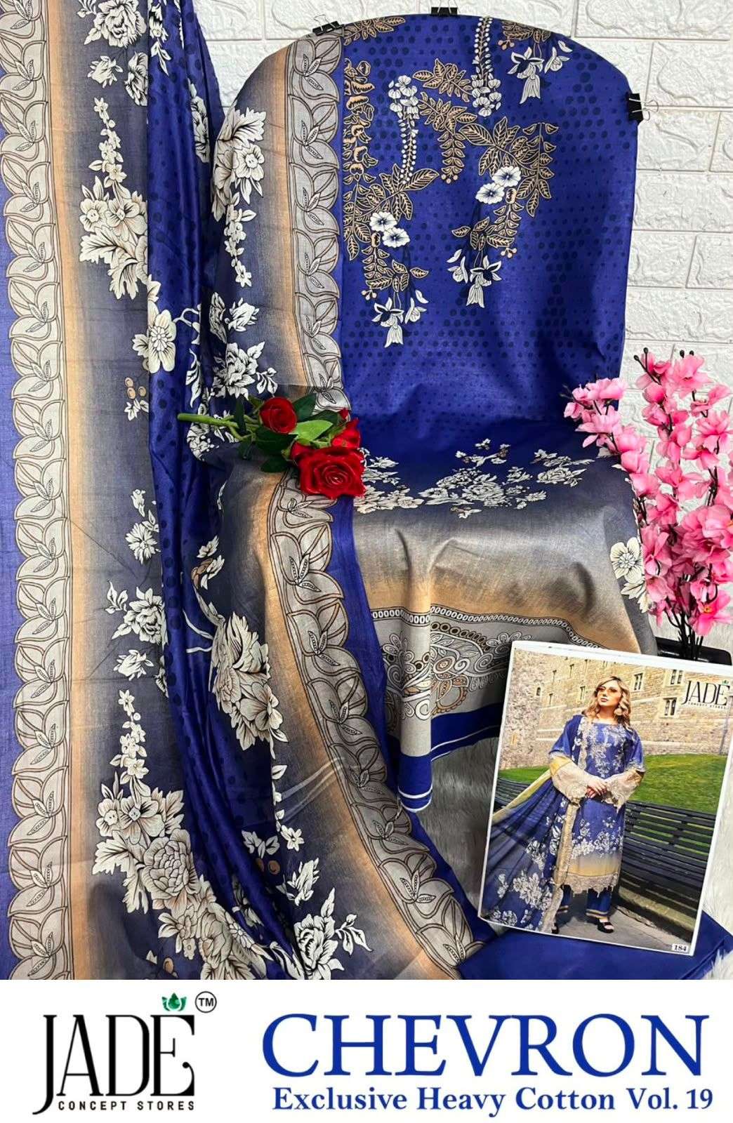 JADE CHEVRON EXCLUSIVE HEAVY COTTON VOL 19 COTTON DIGITAL PRINT SALWAR SUIT