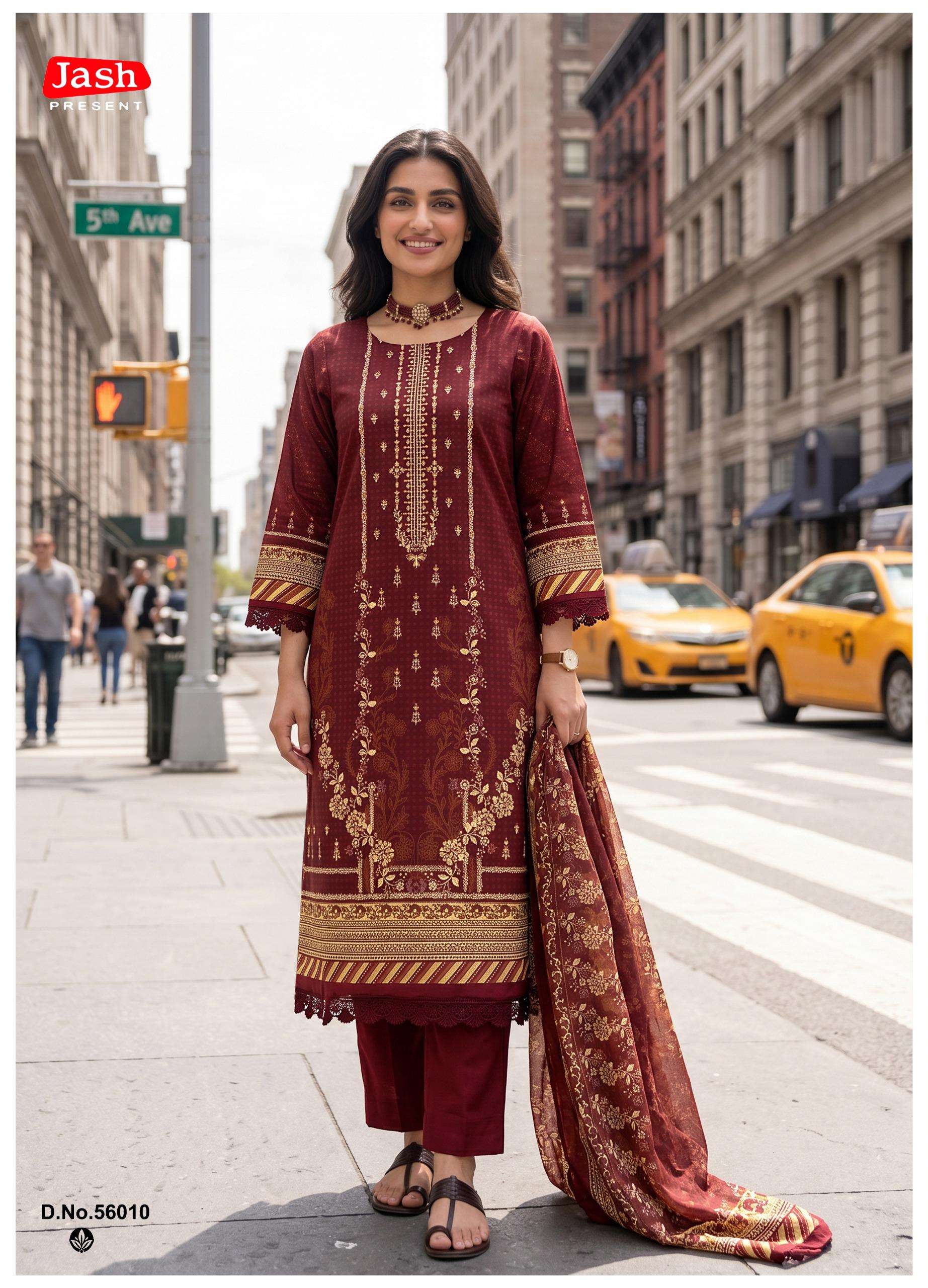  JASH ELLIZA VOL 56 COTTON DIGITAL PRINT UNSTITCH SALWAR SUIT