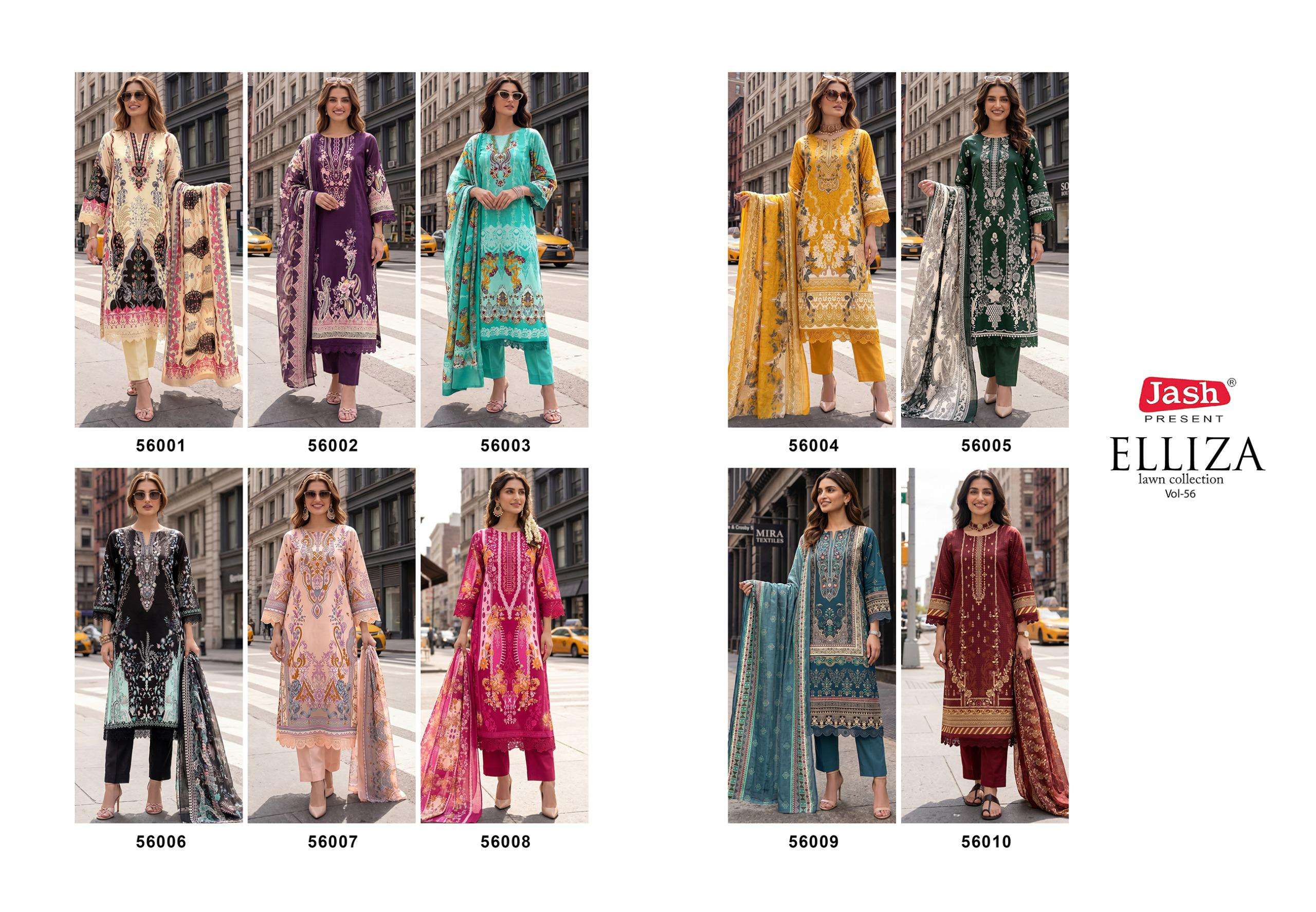 JASH ELLIZA VOL 56 COTTON DIGITAL PRINT UNSTITCH SALWAR SUIT