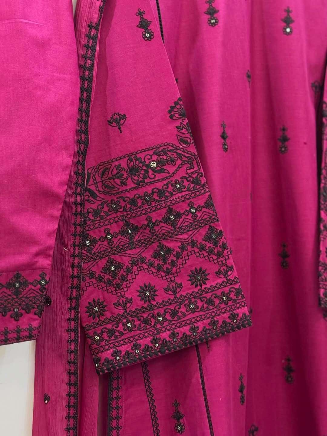 JF 047 RAYON COTTON FANCY WORKS ETHNIC WEAR LADIES SUIT
