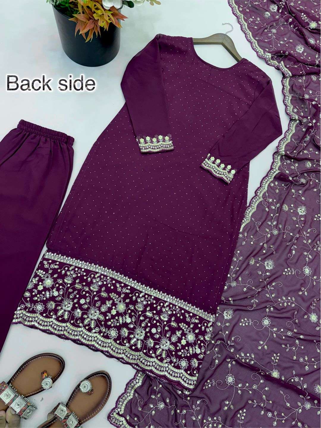 JF 048 GEORGETTE DESIGNER WEAR FESTIVAL SPECIAL LADIES SUIT