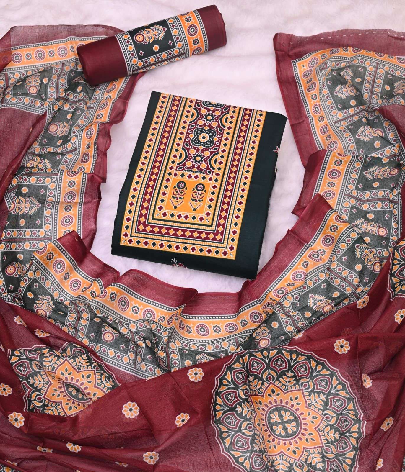 JS PRIYA PEHNAWA AJRAK VOL 4 COTTON BATIK PRINT SALWAR SUIT