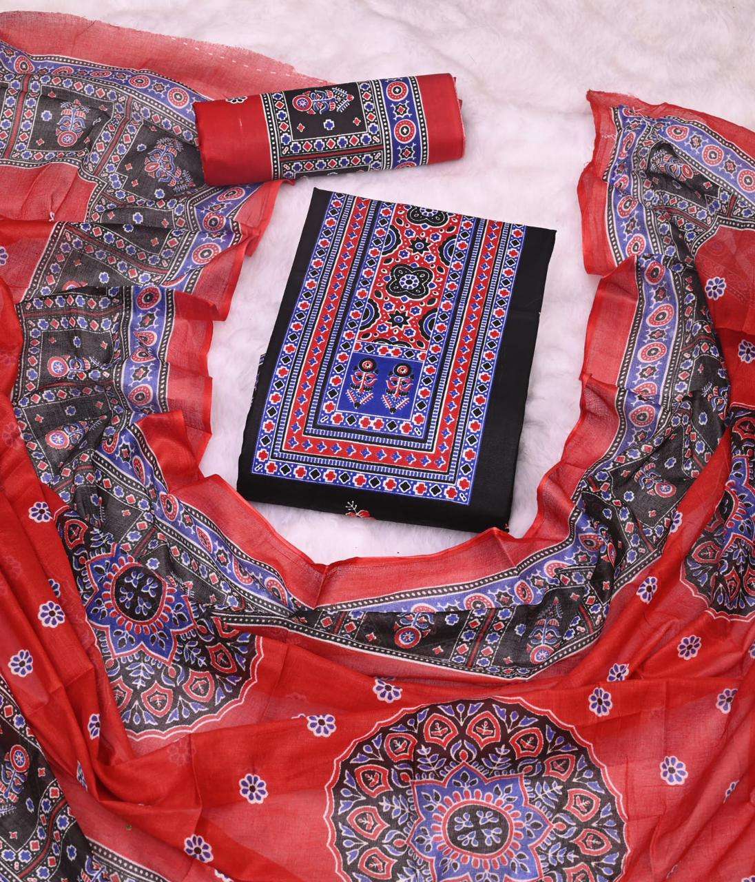 JS PRIYA PEHNAWA AJRAK VOL 4 COTTON BATIK PRINT SALWAR SUIT
