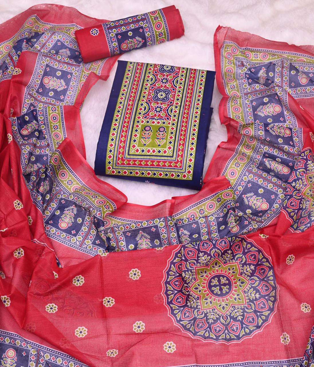 JS PRIYA PEHNAWA AJRAK VOL 4 COTTON BATIK PRINT SALWAR SUIT