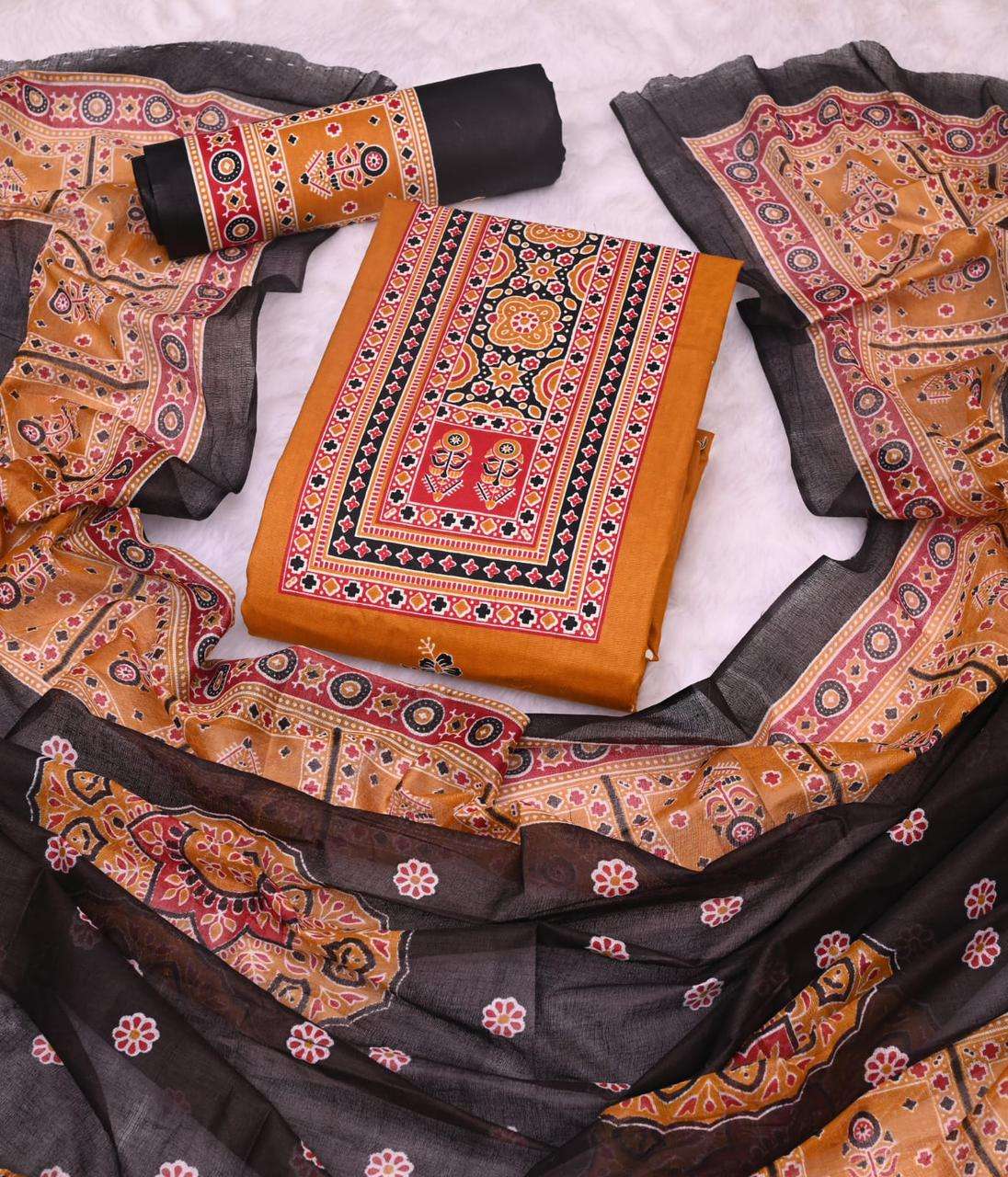 JS PRIYA PEHNAWA AJRAK VOL 4 COTTON BATIK PRINT SALWAR SUIT