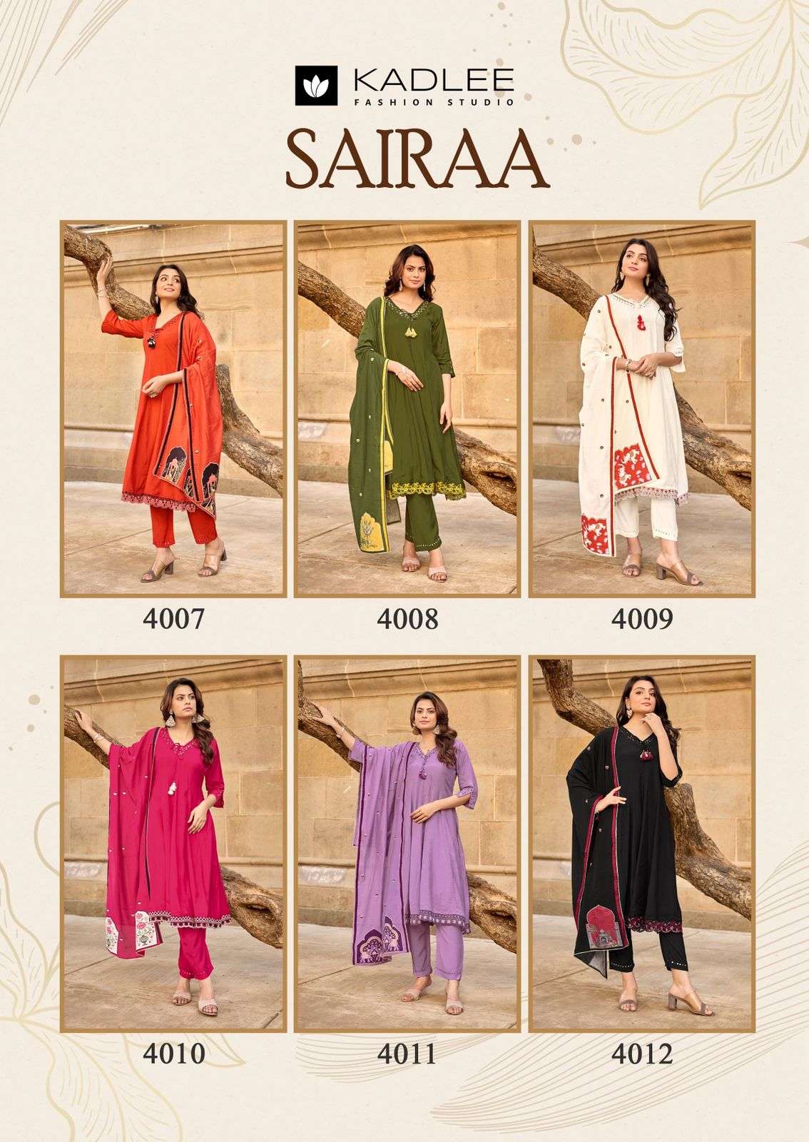KADLEE FASHION SAIRAA MUSLIN FANCY WORK LADIES 3PCS SET COLLECTION 