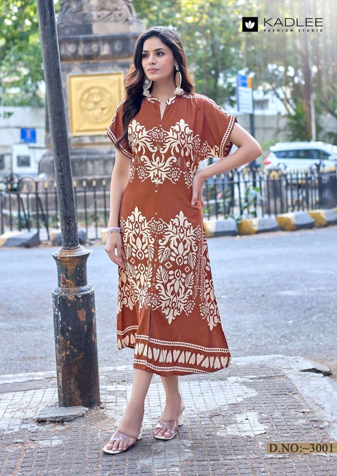 KADLEE FASHION SIGNATURE RAYON PRINT FANCY COOL LOOK SUMMER WEAR LADIES TOP