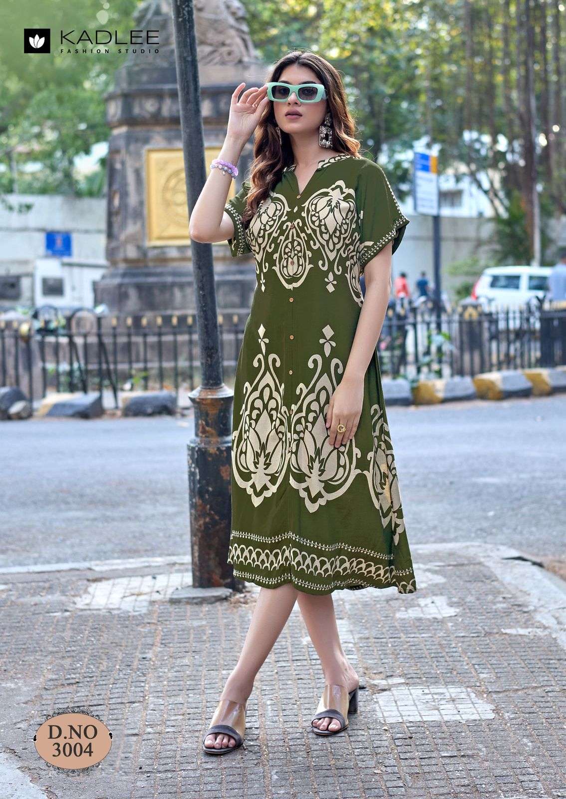 KADLEE FASHION SIGNATURE RAYON PRINT FANCY COOL LOOK SUMMER WEAR LADIES TOP