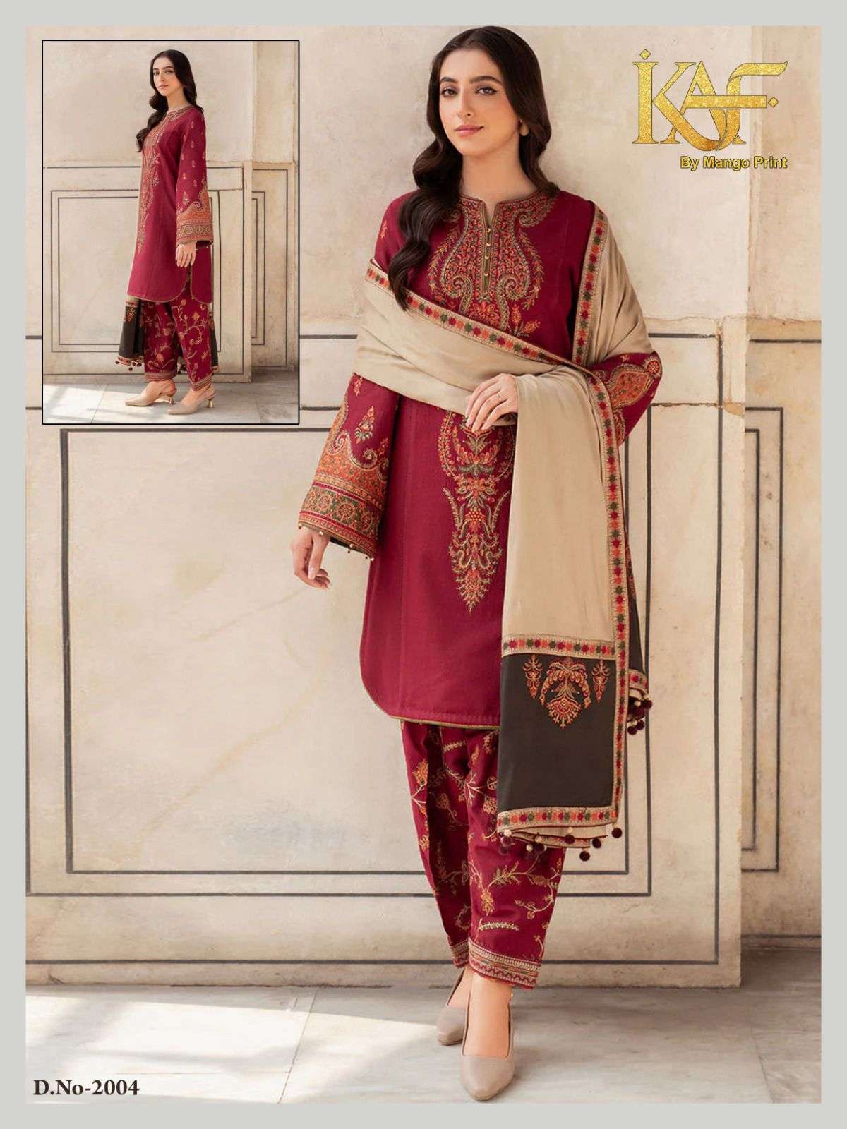 KAF FABRIC ROYAL RAWA VOL 2 COTTON DIGITAL KARACHI PRINT SALWAR SUIT