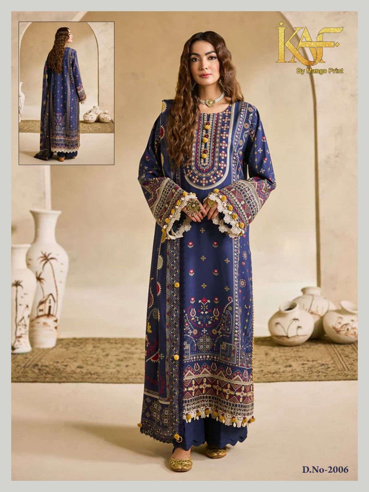 KAF FABRIC ROYAL RAWA VOL 2 COTTON DIGITAL KARACHI PRINT SALWAR SUIT