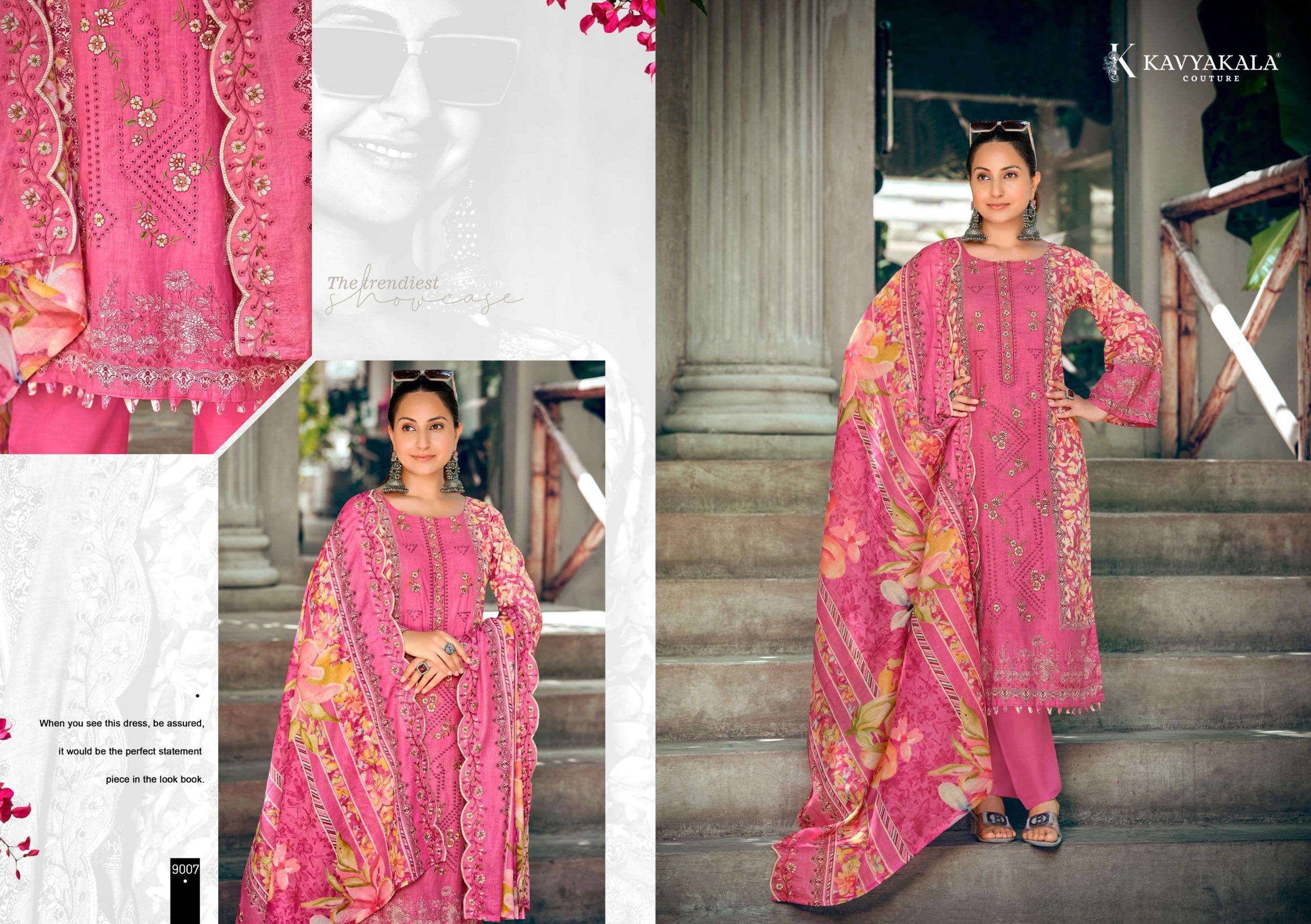 KAVYA‎‎‎ KALA COUTURE BIN SAEED VOL 9 COTTON DIGITAL PRINT WITH FANCY WORK SUIT