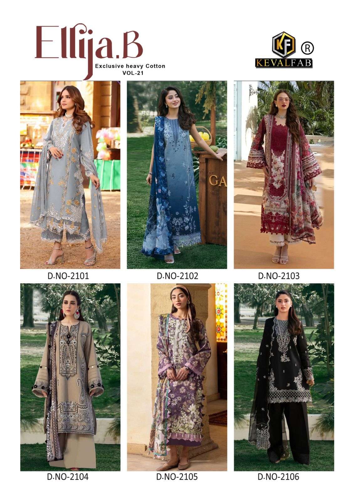 KEVAL FAB ELLIJA B VOL 21 COTTON DIGITAL PRINT SALWAR SUIT