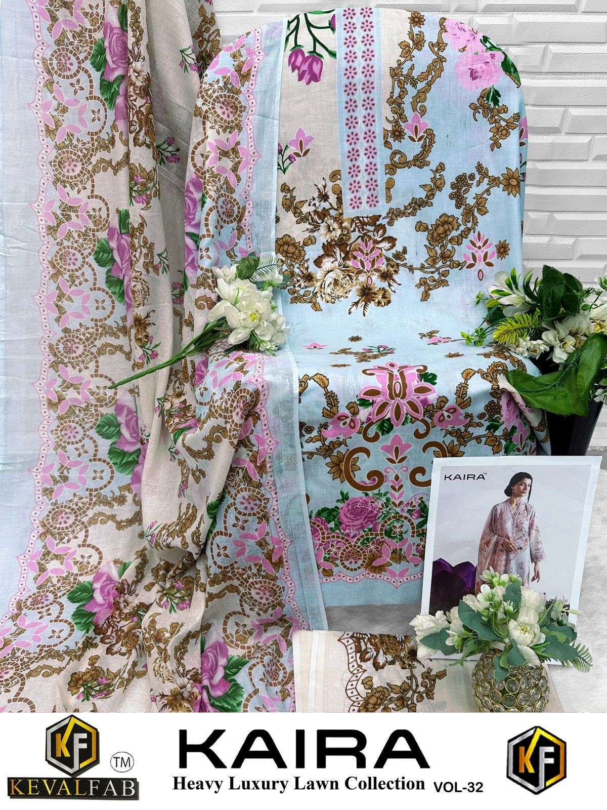 KEVAL FAB KAIRA VOL 32 LAWN COTTON DIGITAL PRINT SALWAR SUITS