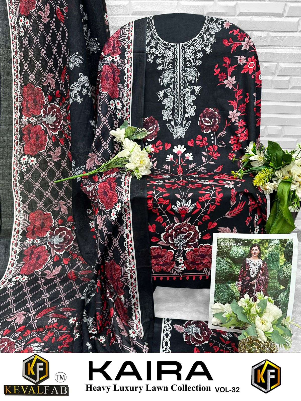 KEVAL FAB KAIRA VOL 32 LAWN COTTON DIGITAL PRINT SALWAR SUITS