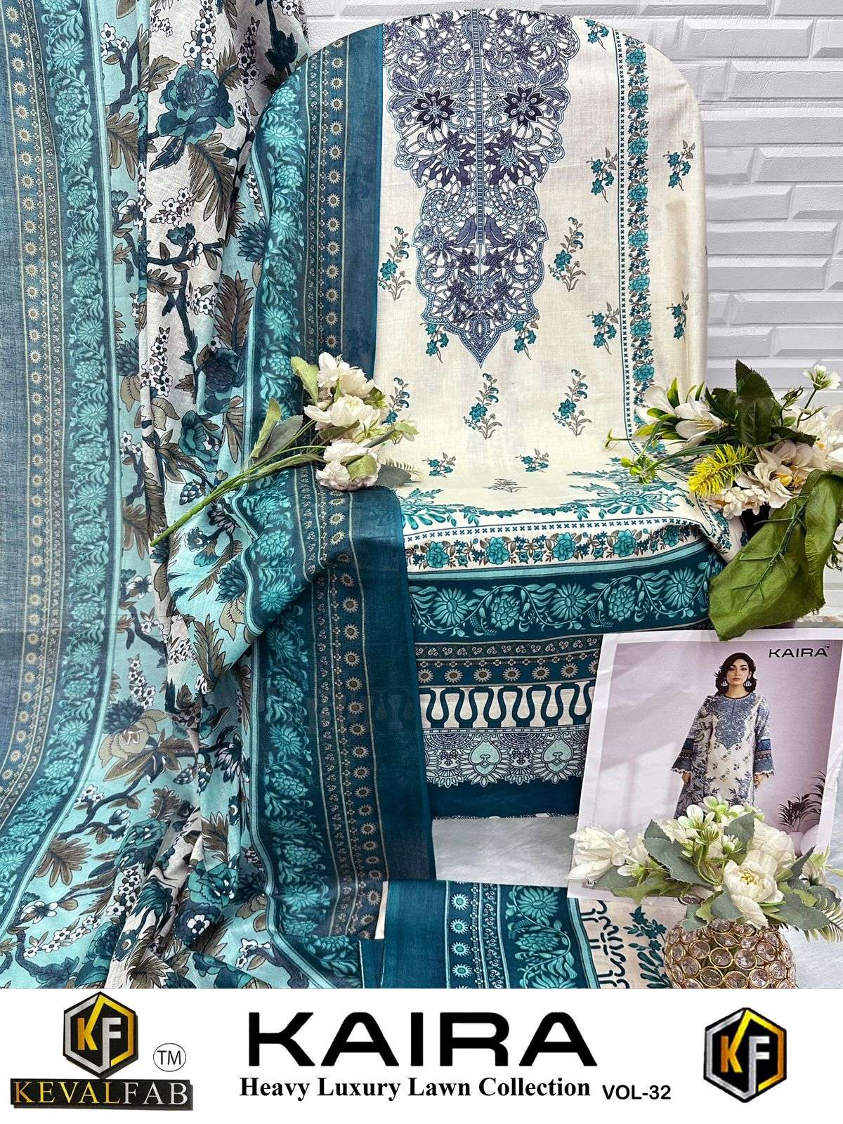 KEVAL FAB KAIRA VOL 32 LAWN COTTON DIGITAL PRINT SALWAR SUITS