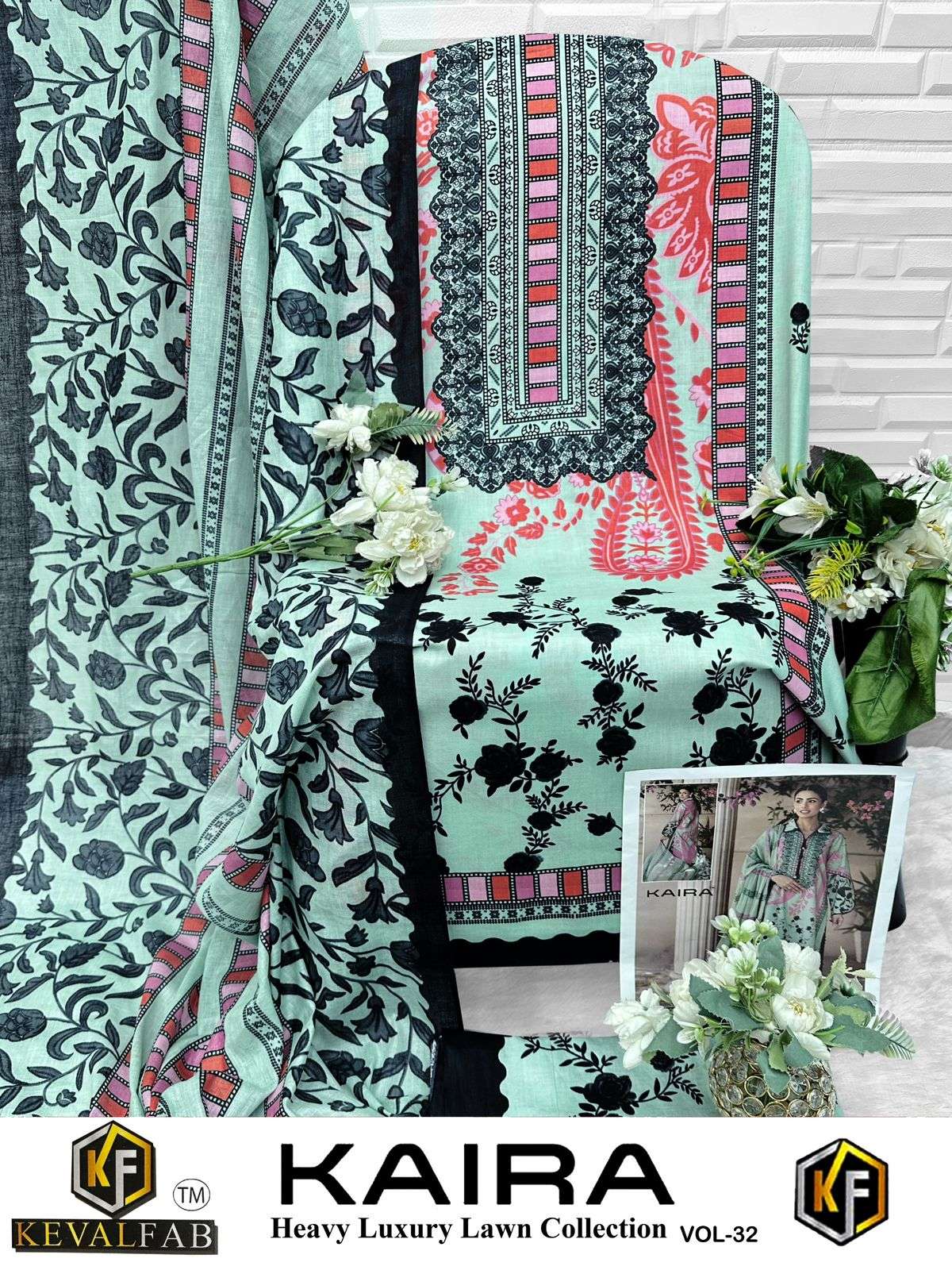 KEVAL FAB KAIRA VOL 32 LAWN COTTON DIGITAL PRINT SALWAR SUITS