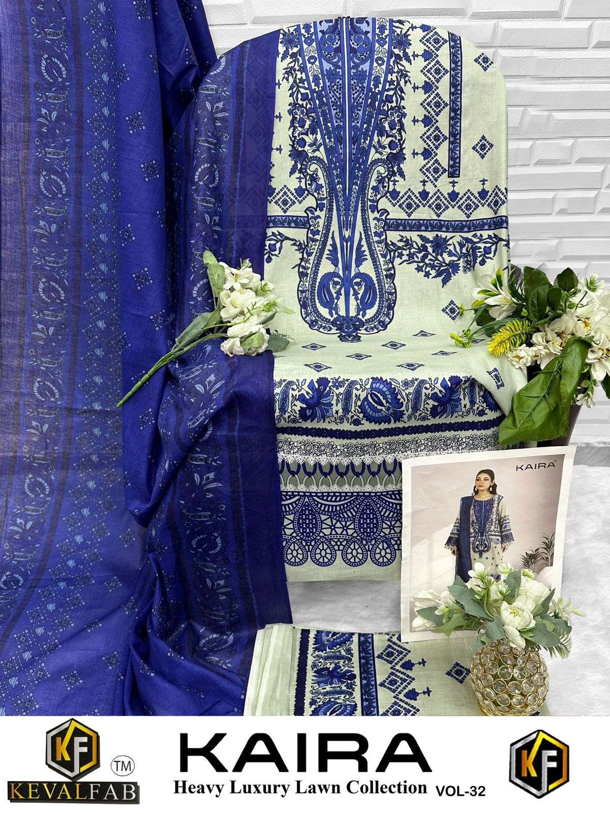 KEVAL FAB KAIRA VOL 32 LAWN COTTON DIGITAL PRINT SALWAR SUITS