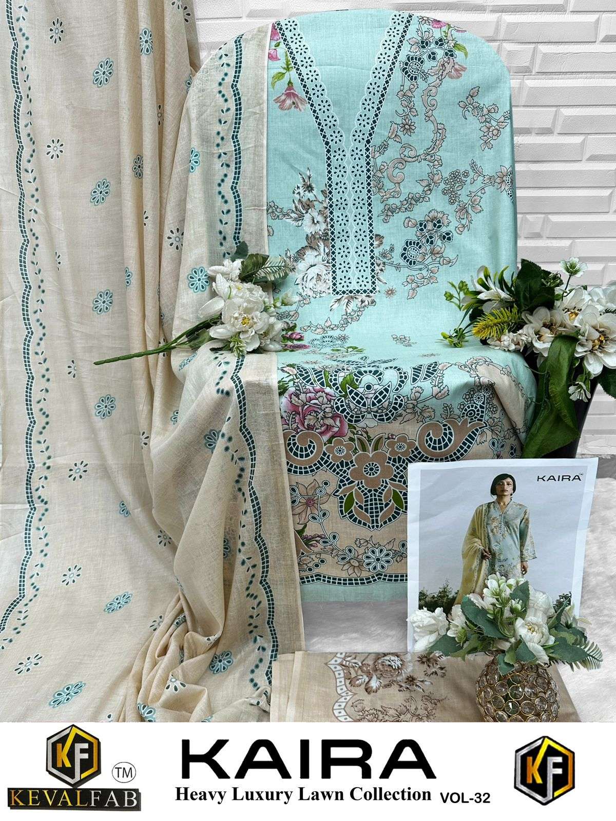 KEVAL FAB KAIRA VOL 32 LAWN COTTON DIGITAL PRINT SALWAR SUITS