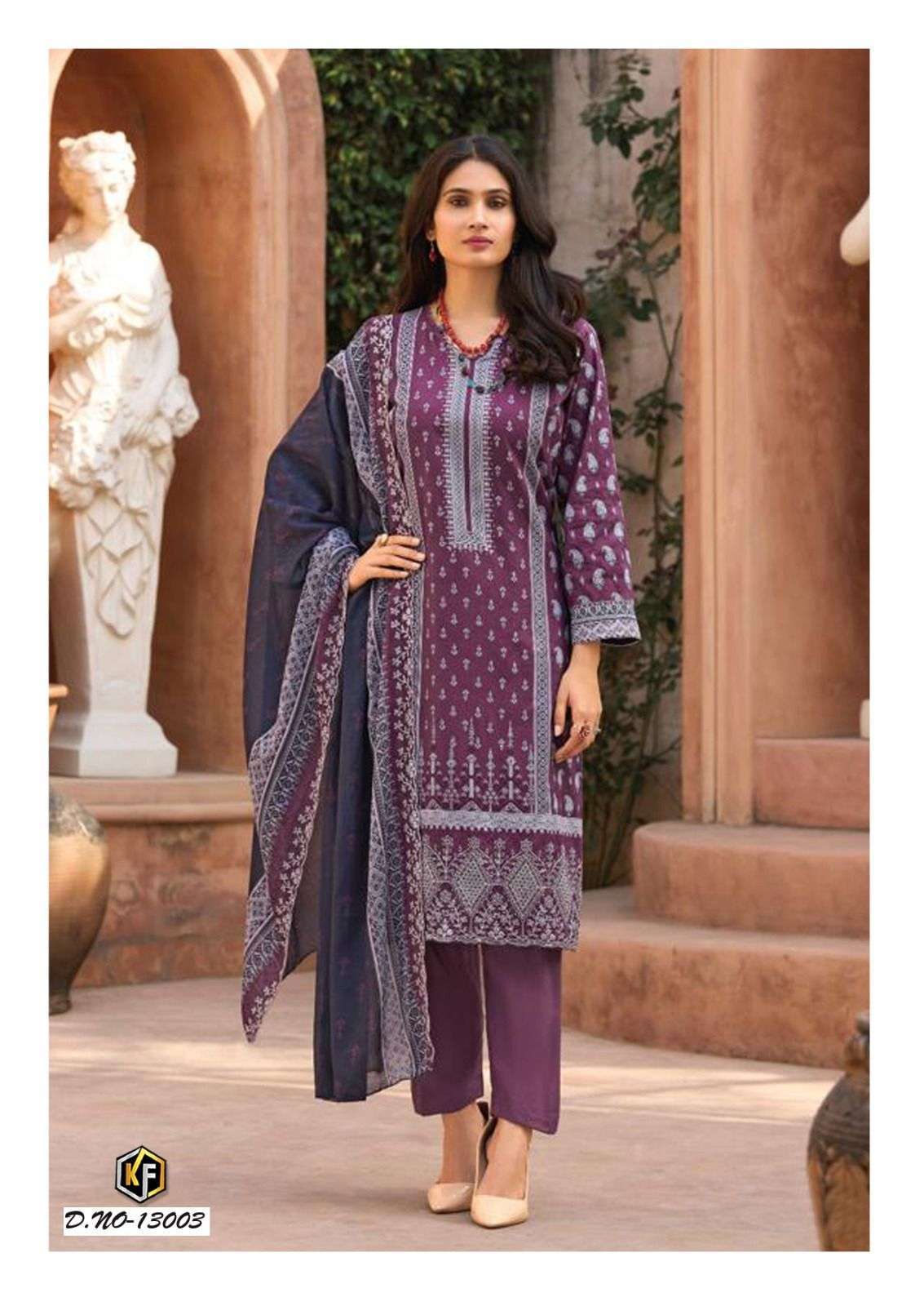 KEVAL FAB KANEEZ HEAVY COTTON LUXURY COLLECTION VOL13 LAWN COTTON DIGITAL PRINT SALWAR SUIT