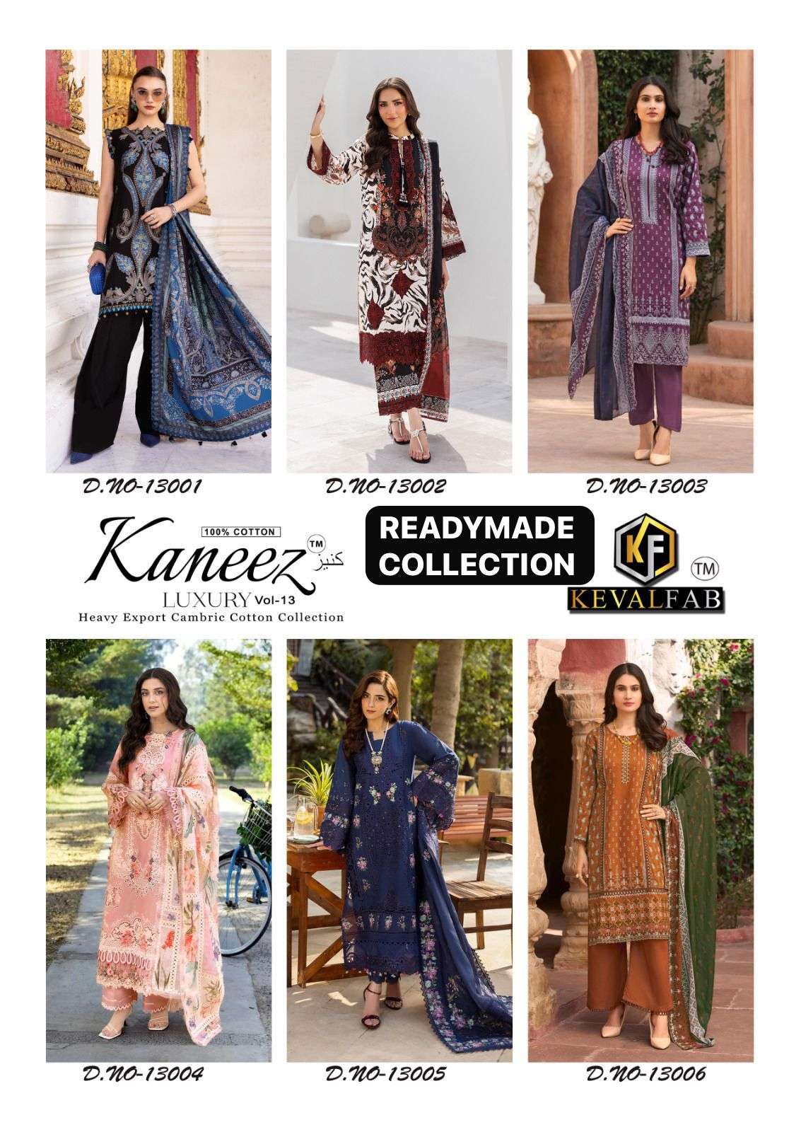 KEVAL FAB KANEEZ HEAVY COTTON LUXURY READY MADE COLLECTION VOL13 