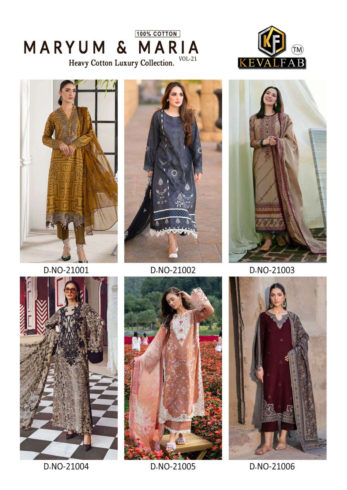 KEVAL FAB MARYUM & MARIA VOL 21 COTTON DIGITAL PRINTS SALWAR SUIT