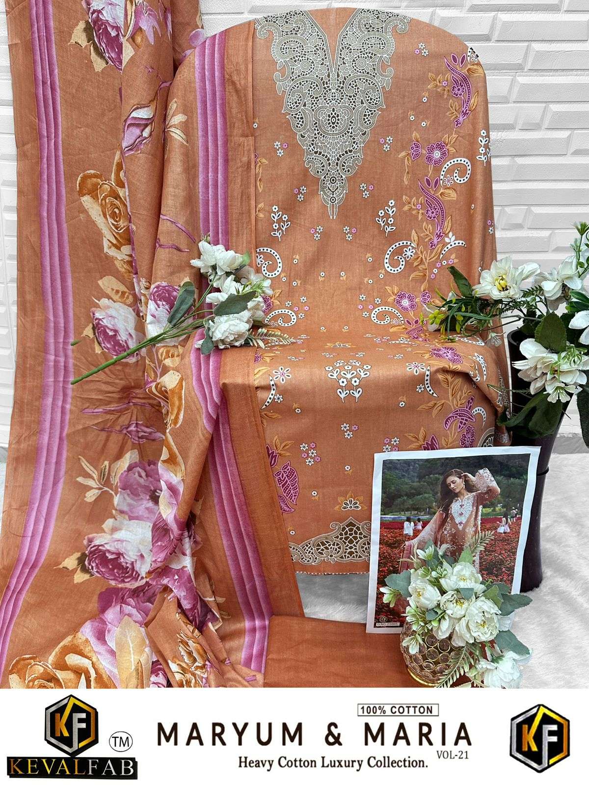 KEVAL FAB MARYUM & MARIA VOL 21 COTTON DIGITAL PRINTS SALWAR SUIT